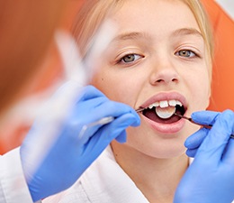 a child during a dental appointment