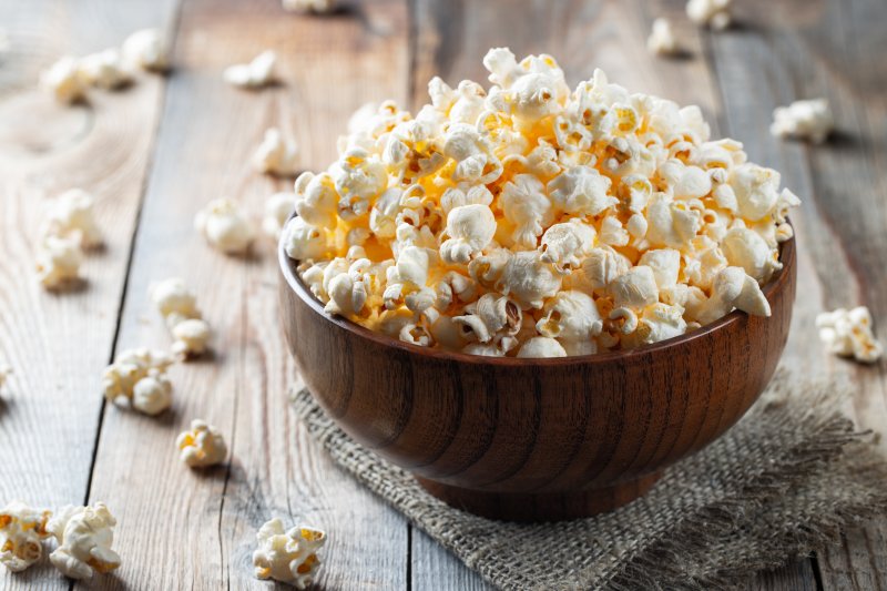 Bowl filled with popcorn