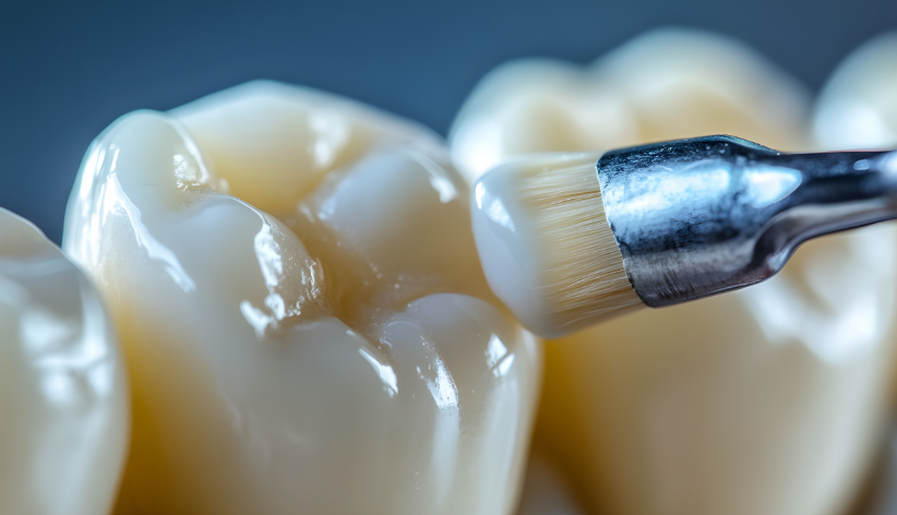 Dental sealant on tooth